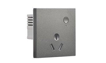 S2161-E831   16A兩極帶接地智能插座功能件(ZigBee-01)(熒光灰)